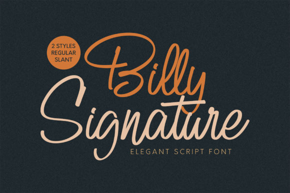 Billy Signature: The Premium Font for Polished Branding