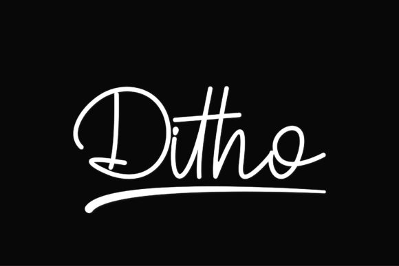 Ditho: A Friendly Handwritten Font for Editorial Design