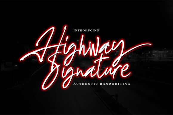 Highway Signature: The Elegant Handwritten Font for Your Brand