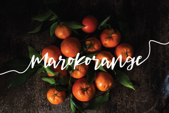 Marokorange: An Elegant Script Font for Editorial Design