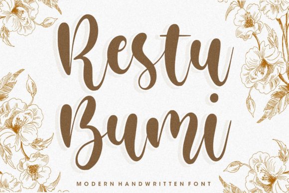 Restu Bumi: An Elegant Handwritten Font for Crafters